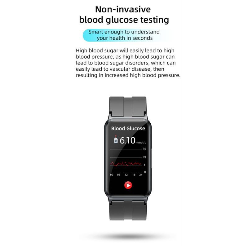 EP01 Reloj Inteligente Salud: ECG, PPG, HRV, Glucosa en Sangre, Temperatura. Rastreador Fitness 1.47