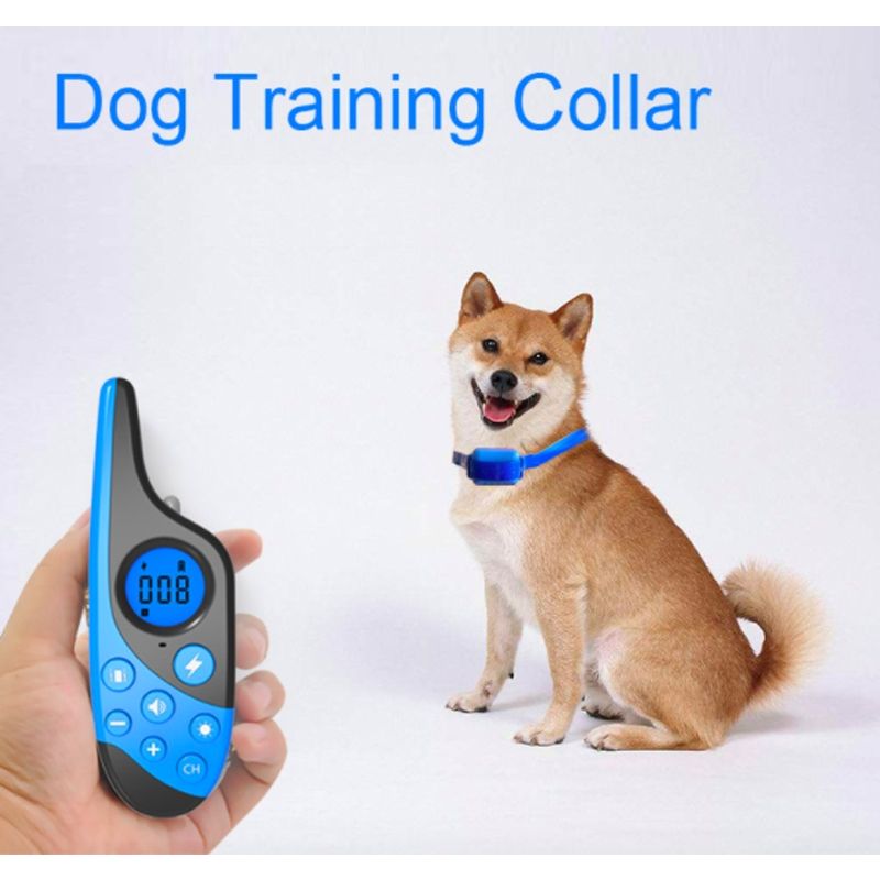 Collar de Entrenamiento para Perros 2021 con Control Remoto 500m y Pantalla LCD Resistente al Agua Recargable