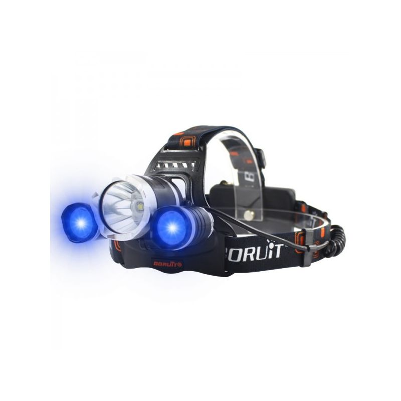 Boruit RJ-3000 Faro LED para camping luz blanca T6 luz verde XPE R5 1000 lúmenes diseño duradero impermeable
