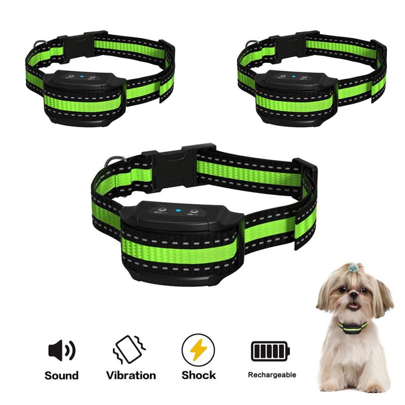 Collar Ultrasónico Eléctrico Inteligente Antiladridos Recargable Respetuoso Ambiental para Entrenamiento Canino