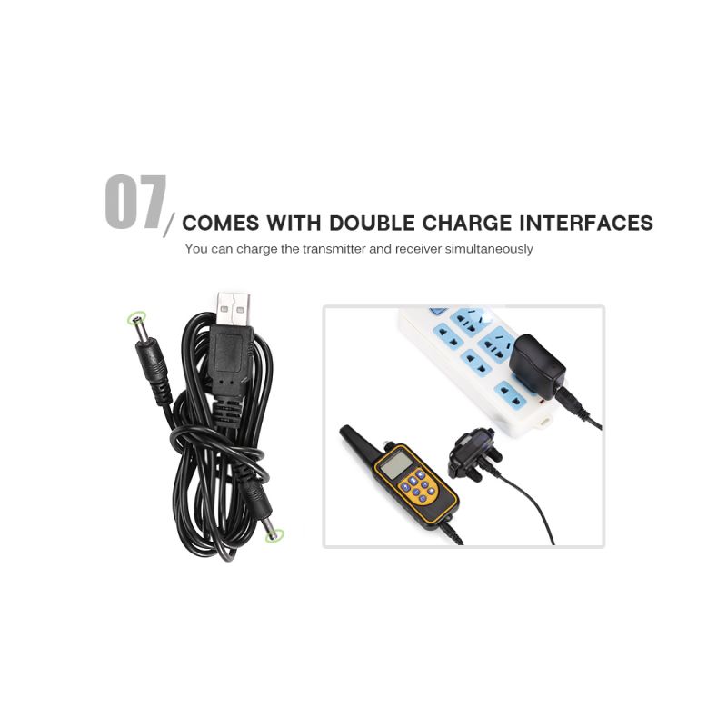 Collar de Entrenamiento para Perros 800m Impermeable Recargable con Control Remoto y Pantalla LCD Ajustable