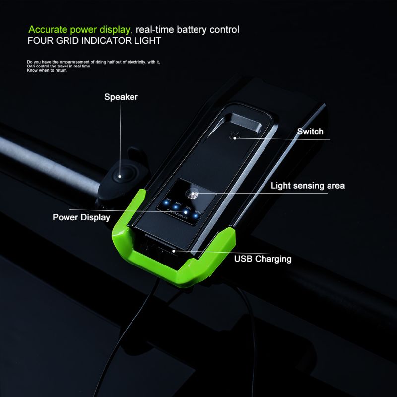 Luces de Bicicleta 2x T6 2400 Lúmenes USB Recargable Alto Brillo Seguridad en Ciclismo Seis Modos de Luz