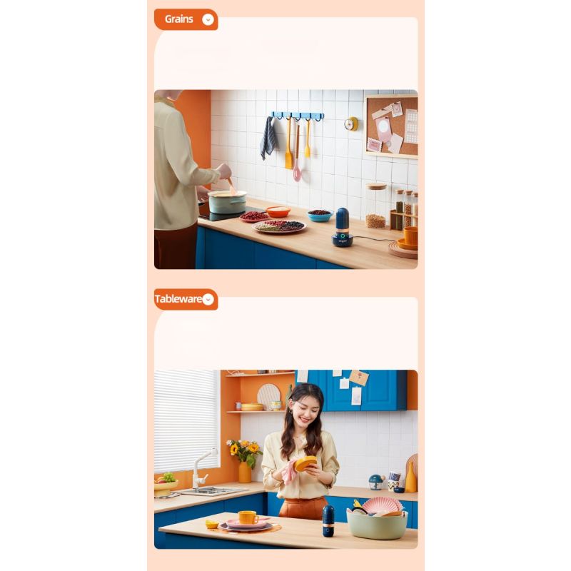 Donlim Desinfectante Verduras Máquina lavavajillas portátil para sanitizar y eliminación de pesticidas