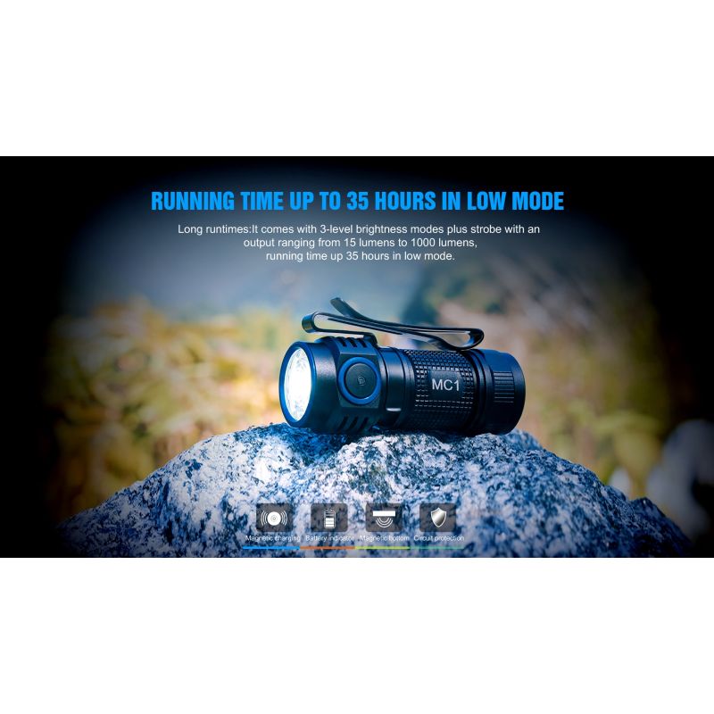 TrustFire MC1 Baton XP-L HI linterna LED compacta 1000 lúmenes mini EDC carga magnética luz de uso diario