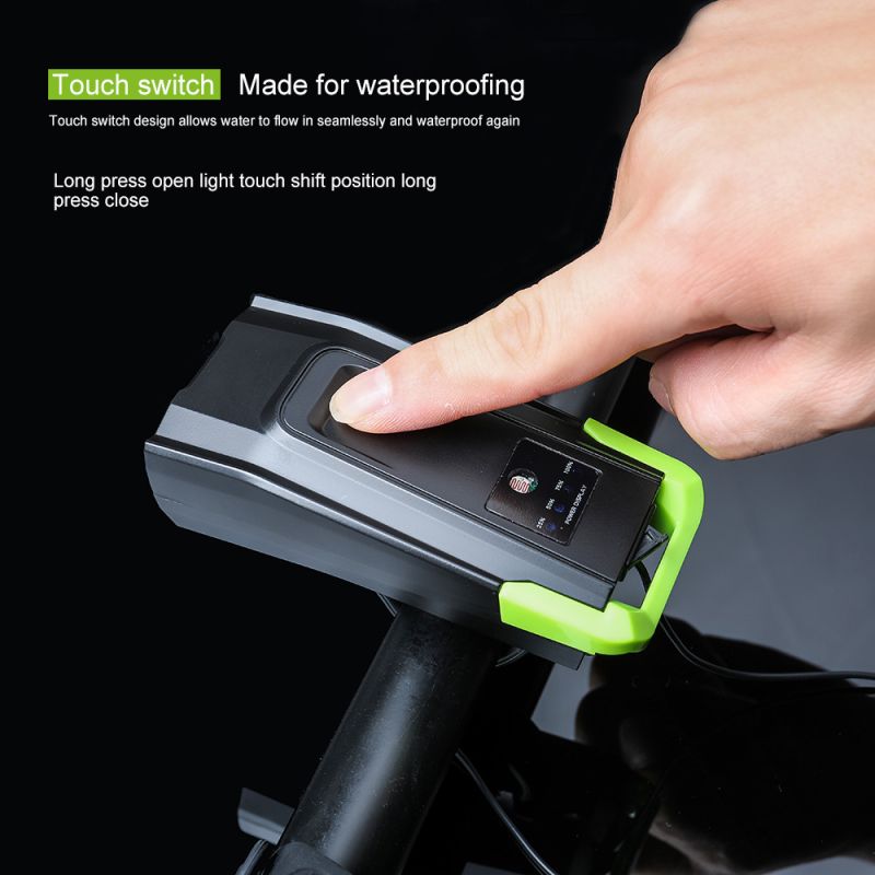 Luces de Bicicleta 2x T6 2400 Lúmenes USB Recargable Alto Brillo Seguridad en Ciclismo Seis Modos de Luz