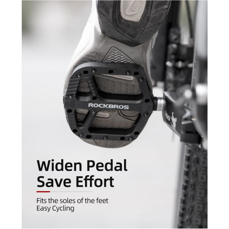 Pedales de Bicicleta ROCKBROS Ultraligeros Nailon Plataforma Plana para Ciclismo BMX MTB Alta Calidad