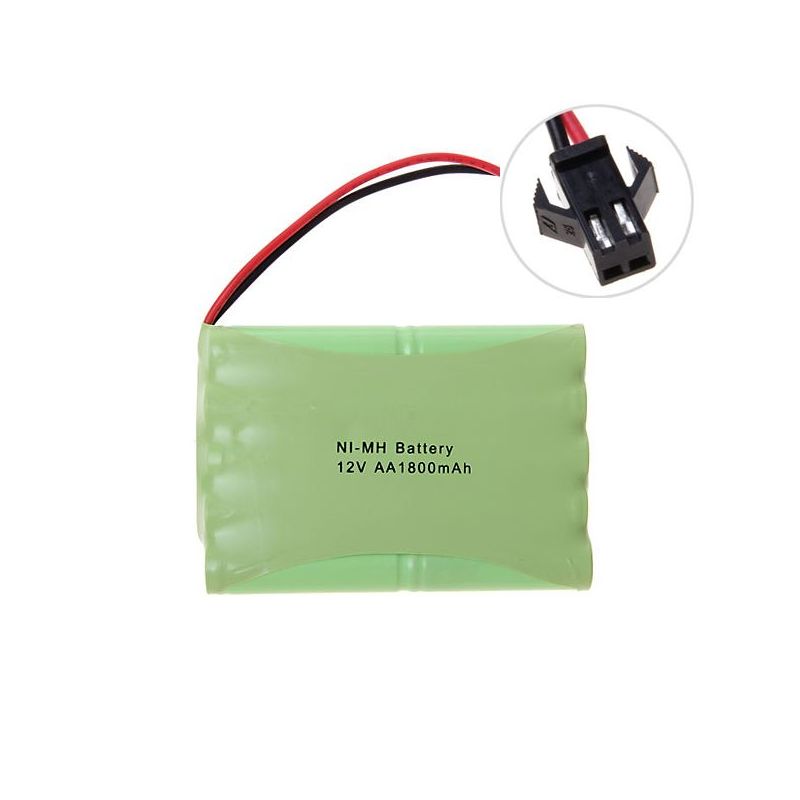 Batería recargable 12V AA 1800mAh Ni-MH con enchufe SM grande ideal para aviones solución energética sostenible