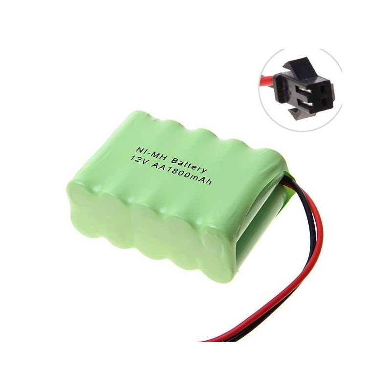 Batería recargable 12V AA 1800mAh Ni-MH con enchufe SM para juguetes y vehículos alta capacidad rendimiento eco