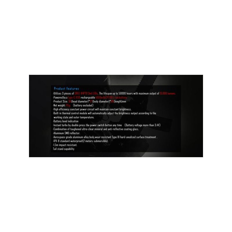 Linterna EDC Imalent MS03 XHP70 13000 lúmenes ultra brillante batería 21700 diseño compacto y duradero