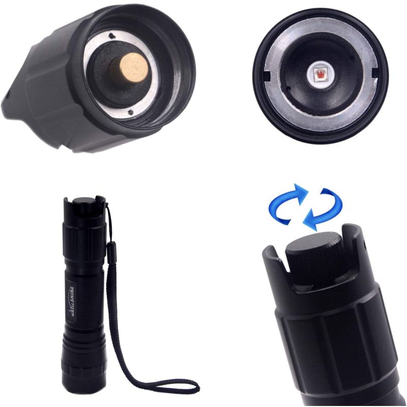 Linterna LED IR UltraFire 940nm luz infrarroja invisible para caza furtiva exploración nocturna visión salvaje