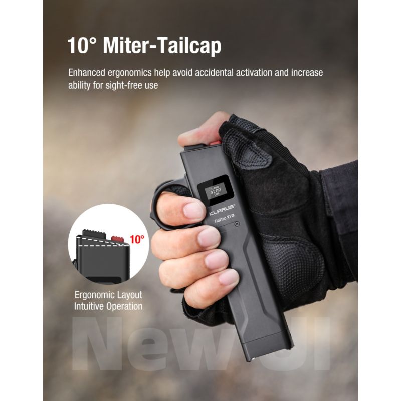 Klarus X1 FlatTac 4200LM EDC Ultradelgada Linterna Táctica Acero Inoxidable USB-C Recargable 2 Años Garantía