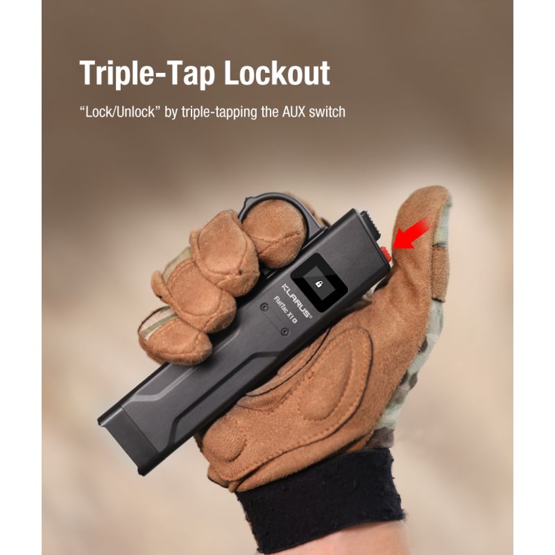 Klarus X1 FlatTac 4200LM EDC Ultradelgada Linterna Táctica Acero Inoxidable USB-C Recargable 2 Años Garantía