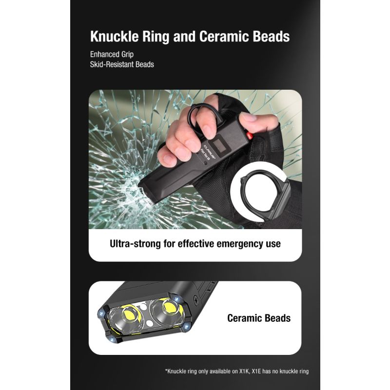 Klarus X1 FlatTac 4200LM EDC Ultradelgada Linterna Táctica Acero Inoxidable USB-C Recargable 2 Años Garantía