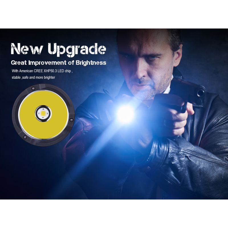 Linterna Táctica JETBEAM M37 PRO Militar Policial, 3700 Lúmenes, 48h Autonomía, IPX8 Impermeable