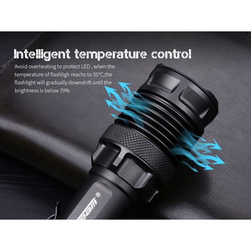 Linterna Táctica JETBEAM M37 PRO Militar Policial, 3700 Lúmenes, 48h Autonomía, IPX8 Impermeable