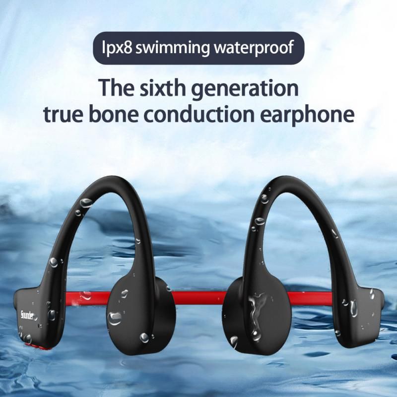 Auriculares de Natación 16GB Conducción Ósea Impermeables IP68 Bluetooth Inalámbricos Auriculares Deportivos