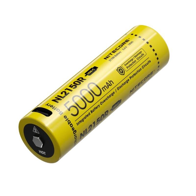 Batería Recargable Nitecore NL2150R 5000mAh USB-C Alta Capacidad para Fotografía y Acampada Portátil Durable