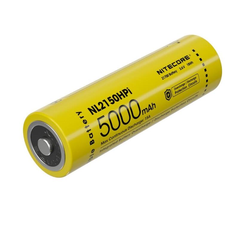 Batería NITECORE NL2150HPI 5000mAh 3.6V 21700 Alto Rendimiento para Dispositivos Electrónicos y Linternas