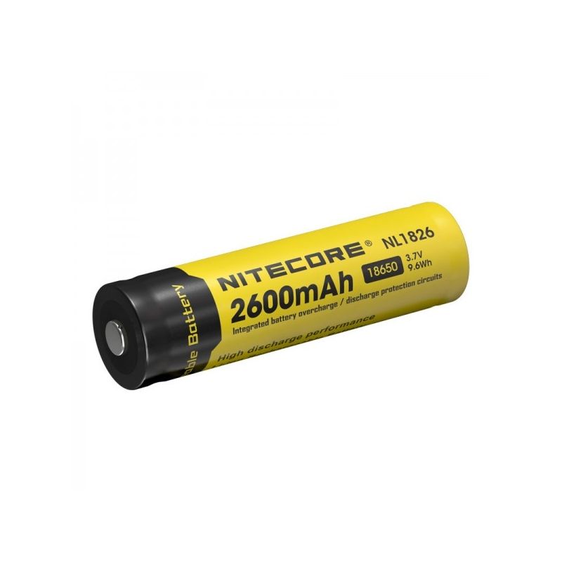 Batería Recargable Nitecore 18650 NL1826 2600mAh 3.7V Ligera Compacta Ideal para Dispositivos Electrónicos