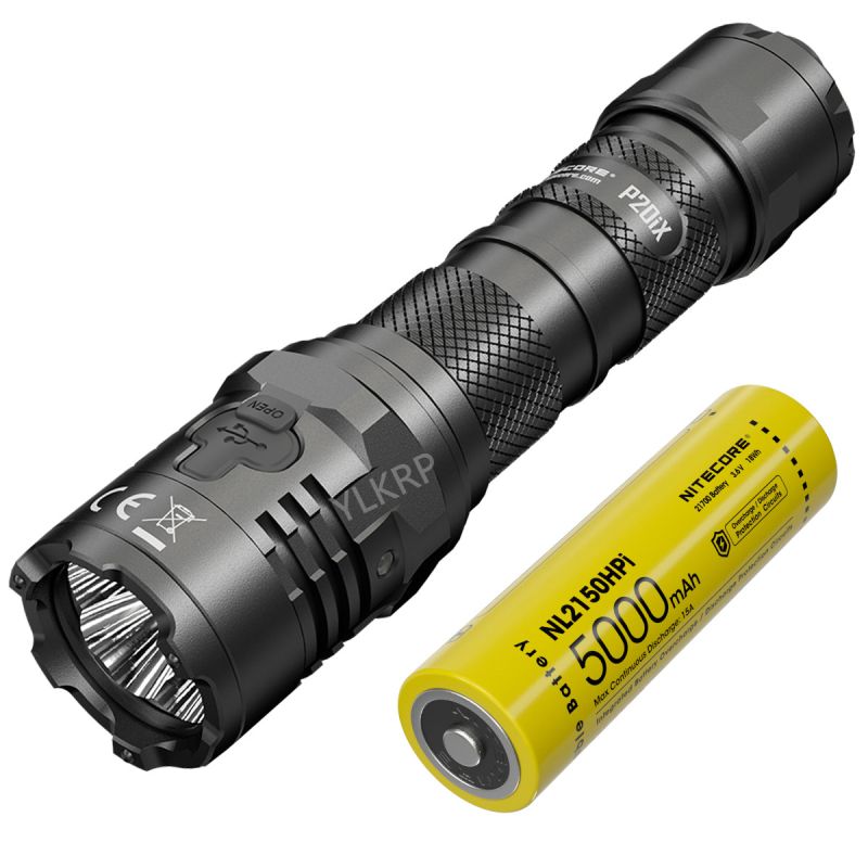 Linterna táctica Nitecore P20IX LED 4 x XP-L2 V6 4000 lúmenes recargable con USB-C modo estroboscópico ideal camping