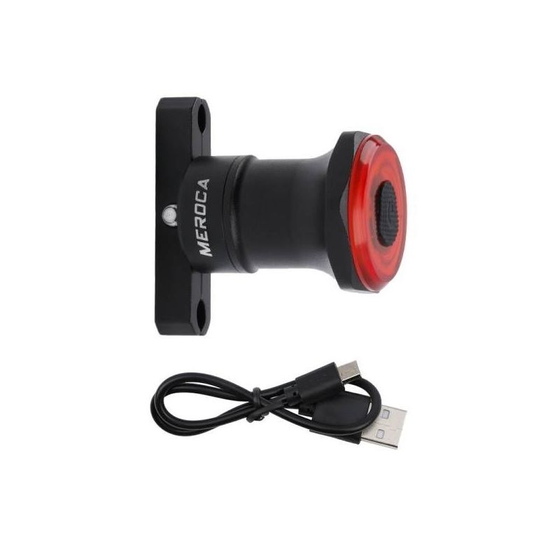 Luz Trasera Inteligente MEROCA MX2 Sensor de Freno para Bicicleta de Montaña LED COB Diseño Duradero Recargable