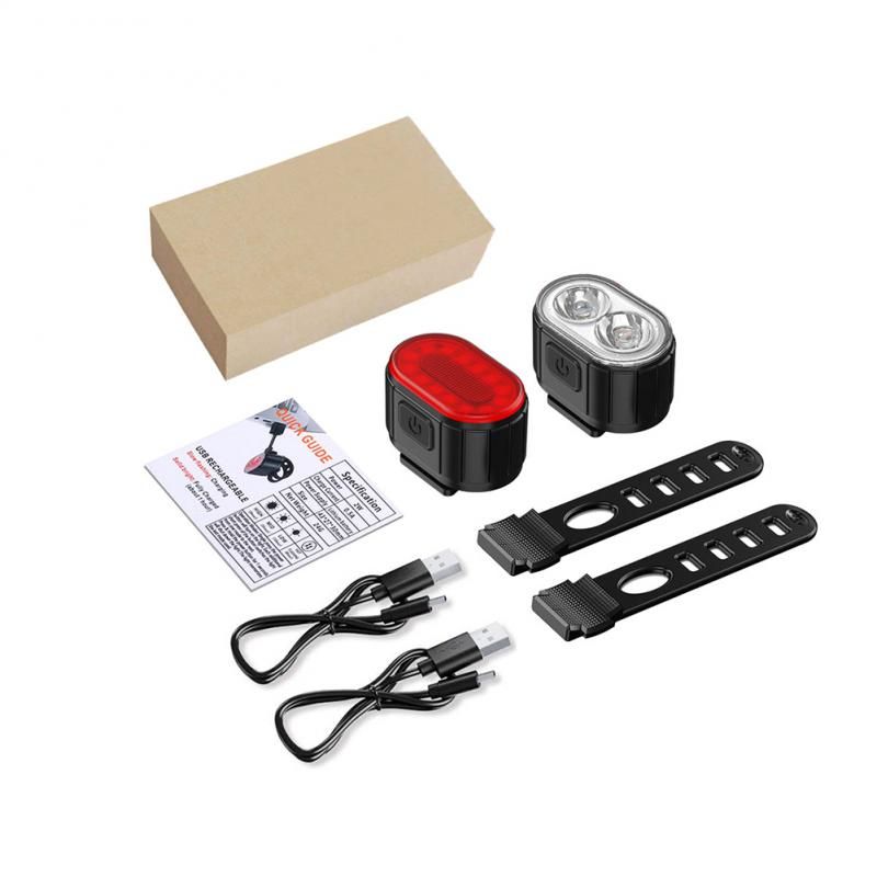 Luces de Bicicleta Recargables USB Impermeables con Múltiples Modos para Seguridad y Visibilidad en Ciclismo