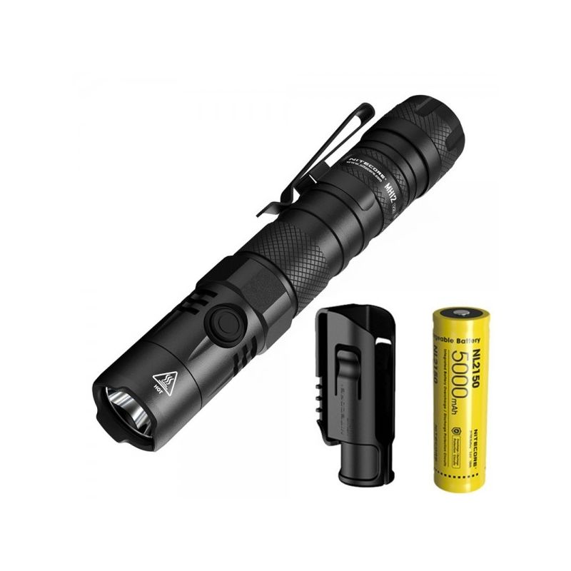 Linterna LED Nitecore MH12 V2 XP-L2 V6 1200 lúmenes iluminación portátil con batería 21700 para exteriores