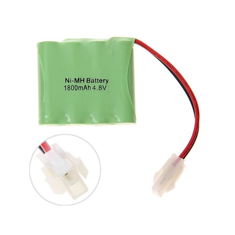 4 Baterías Ni-MH Recargables AA 4.8V 1800mAh con Enchufe 557 para Juguetes: ¡Potencia Estable!