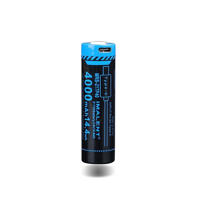 Batería IMALENT MRB-217P40 4000mAh con carga Tipo-C para linternas y gadgets electrónicos diseño avanzado