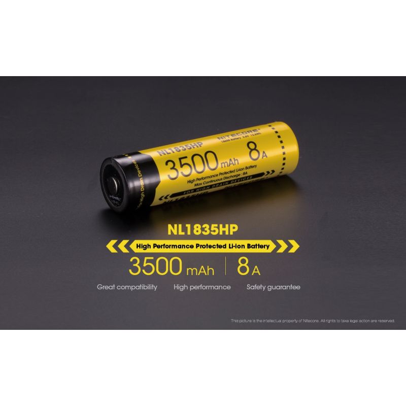 Batería Nitecore NL1835HP 3500mAh recargable para dispositivos de alto drenaje energía portátil confiable