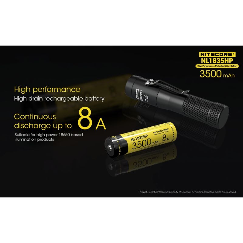 Batería Nitecore NL1835HP 3500mAh recargable para dispositivos de alto drenaje energía portátil confiable