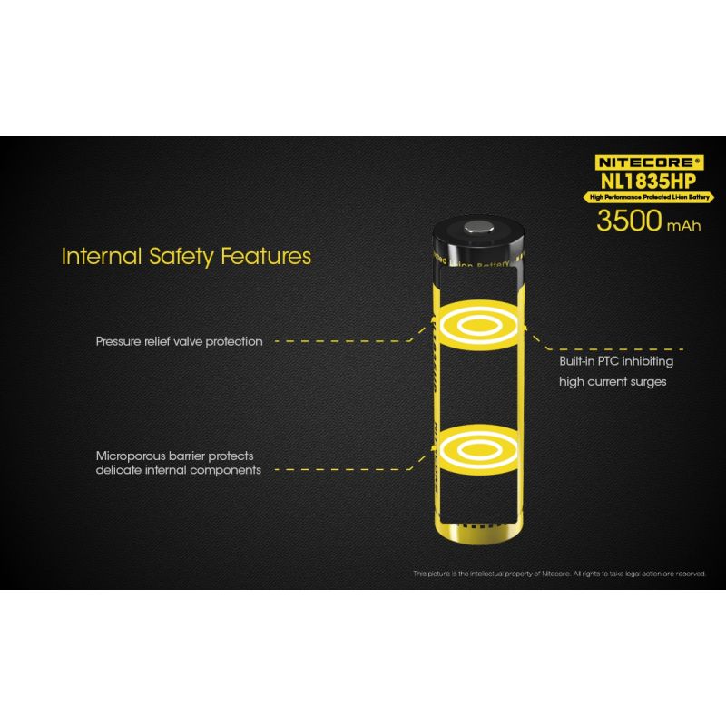 Batería Nitecore NL1835HP 3500mAh recargable para dispositivos de alto drenaje energía portátil confiable