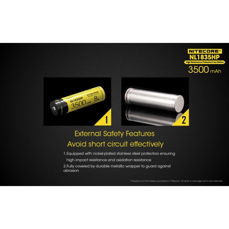 Batería Nitecore NL1835HP 3500mAh recargable para dispositivos de alto drenaje energía portátil confiable