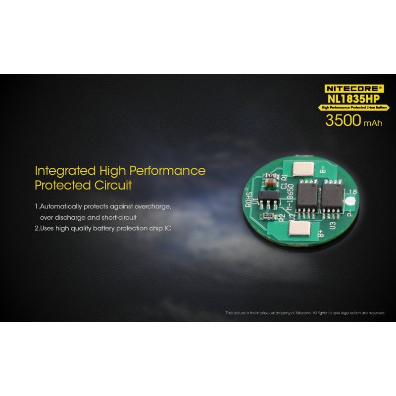 Batería Nitecore NL1835HP 3500mAh recargable para dispositivos de alto drenaje energía portátil confiable