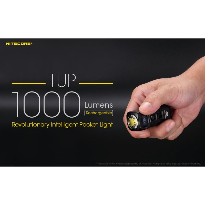 Linterna compacta Nitecore TUP 1000 lúmenes LED XP-L HD V6 recargable USB luz portátil senderismo OLED