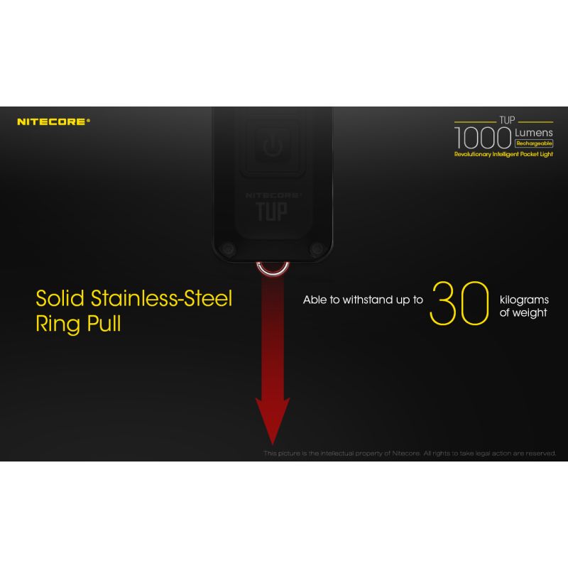 Linterna compacta Nitecore TUP 1000 lúmenes LED XP-L HD V6 recargable USB luz portátil senderismo OLED