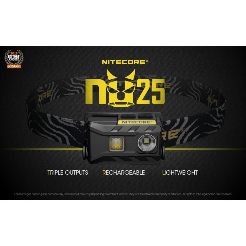 Descubre Nitecore NU25 Faro XP-G2 S3 LED de 360 lúmenes recargable ideal para iluminación exterior y camping