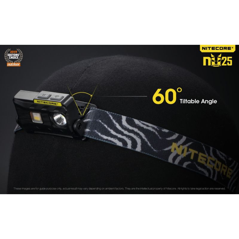 Descubre Nitecore NU25 Faro XP-G2 S3 LED de 360 lúmenes recargable ideal para iluminación exterior y camping
