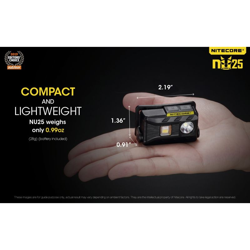 Descubre Nitecore NU25 Faro XP-G2 S3 LED de 360 lúmenes recargable ideal para iluminación exterior y camping