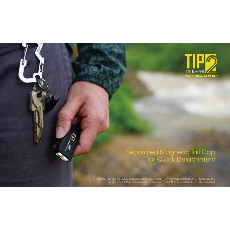 Linterna de llavero NITECORE TIP2 LED 720 lúmenes diseño compacto recargable USB para uso diario y emergencias