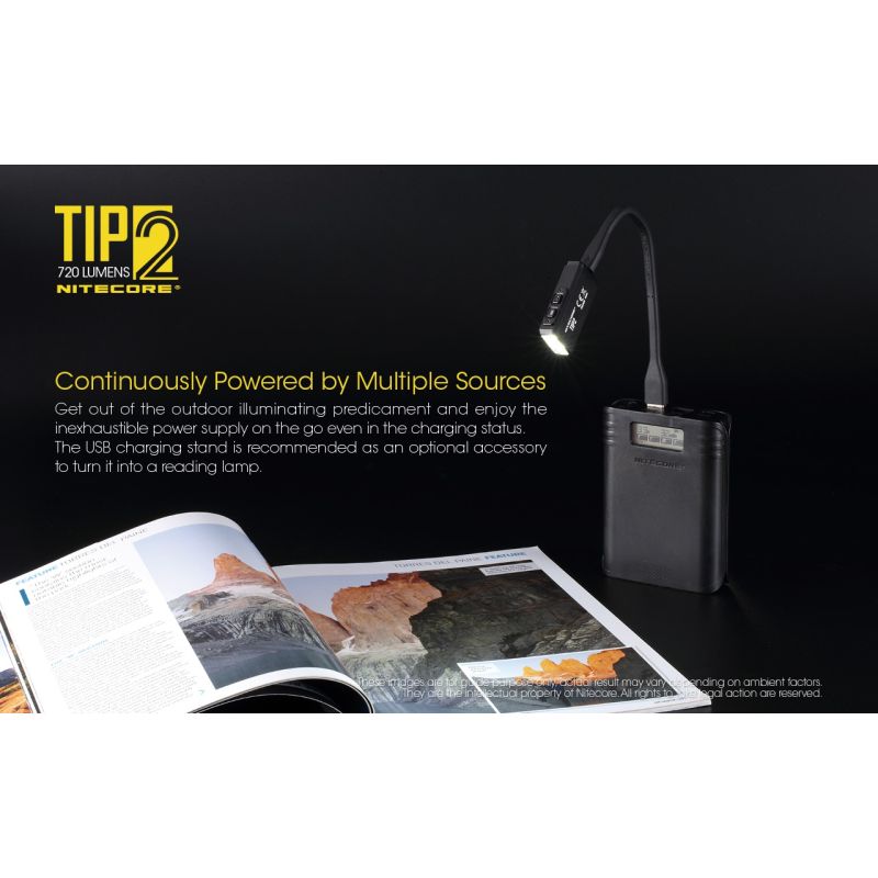 Linterna de llavero NITECORE TIP2 LED 720 lúmenes diseño compacto recargable USB para uso diario y emergencias