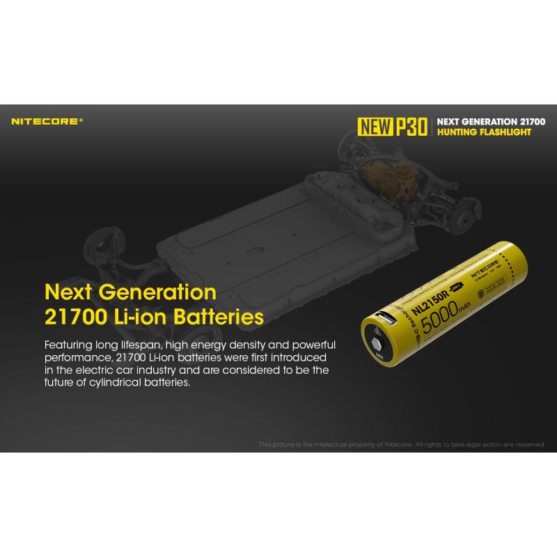 Linterna LED Nitecore P30 XP-L HI V3 1000 lúmenes haz 618 metros linterna de alto rendimiento búsqueda y rescate