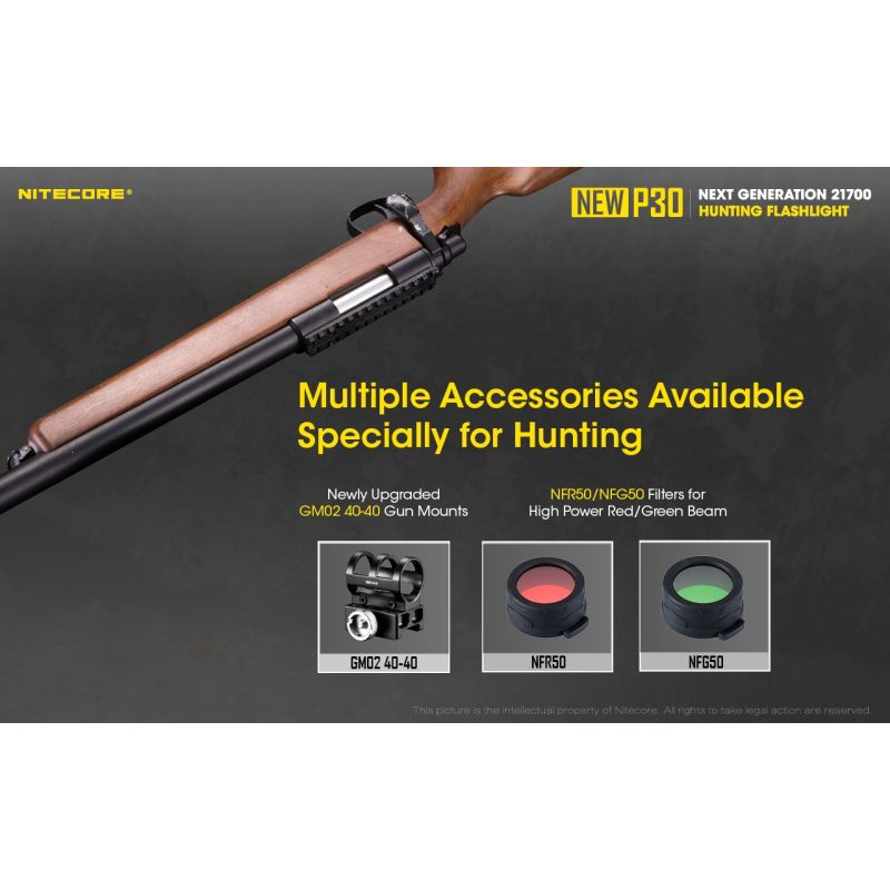 Linterna LED Nitecore P30 XP-L HI V3 1000 lúmenes haz 618 metros linterna de alto rendimiento búsqueda y rescate