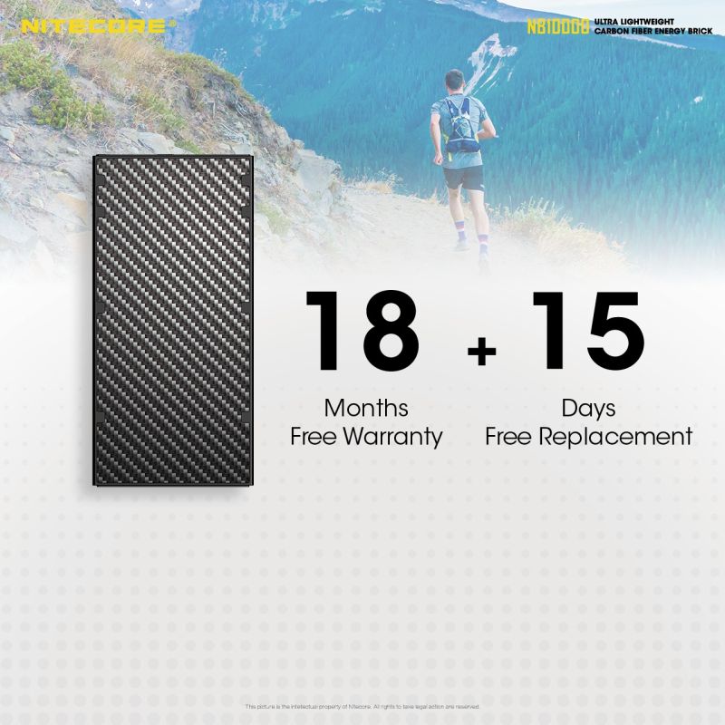 Banco de energía NITECORE NB10000 10000mAh dual USB/USB-C ligero carga rápida para iPhone 11 Samsung S10