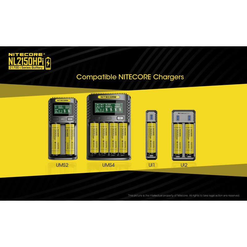Batería NITECORE NL2150HPI 5000mAh 3.6V 21700 Alto Rendimiento para Dispositivos Electrónicos y Linternas