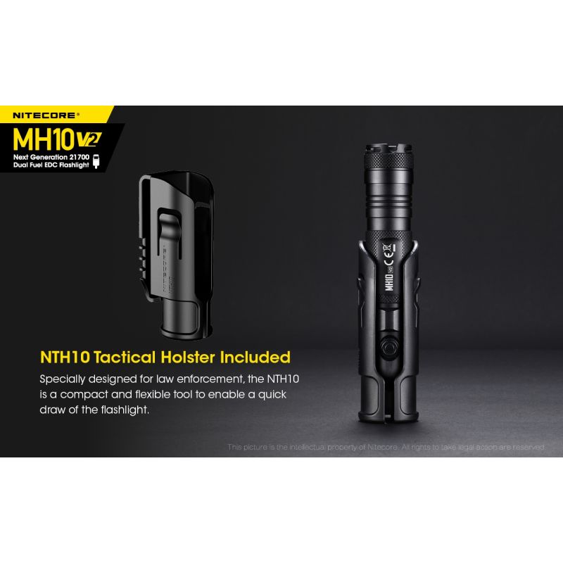 Linterna Nitecore MH10 V2 XP-L2 V6 1200 lúmenes LED carga USB-C diseño compacto materiales alta calidad