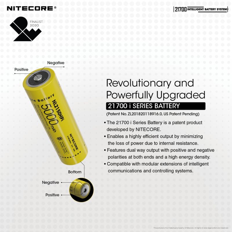Sistema de Batería NITECORE 21700 con Luz Magnética ML21 y Banco de Potencia MPB21 para Iluminación Exterior