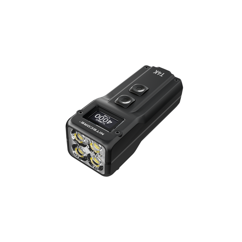 Linterna de llavero Nitecore T4K 4000 lúmenes carga USB-C potente y ligera para iluminación exterior