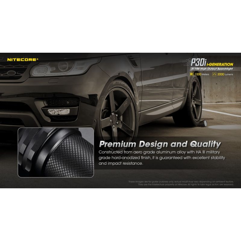 Linterna Nitecore P30i LED de 2000 lúmenes alcance de 1000 metros para iluminación exterior y aventuras nocturnas