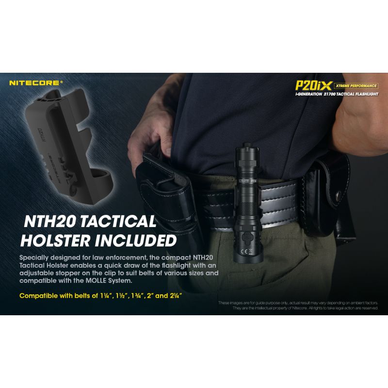 Linterna táctica Nitecore P20IX LED 4 x XP-L2 V6 4000 lúmenes recargable con USB-C modo estroboscópico ideal camping